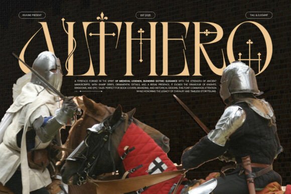 Althero Regular: A Craft-Focused Gothic Font for Your Products