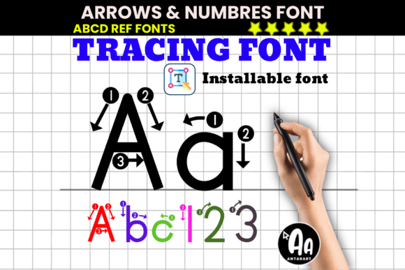 Arrows and Numbers: A Dynamic Font for Engaging Visuals