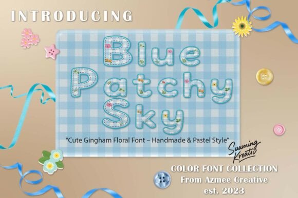 Blue Patchy Sky: A Charming Font for Handmade Creations
