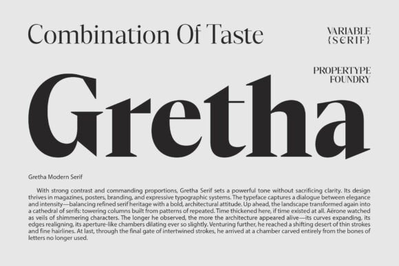 Discover the Elegance of Gretha: A Modern Serif Masterpiece