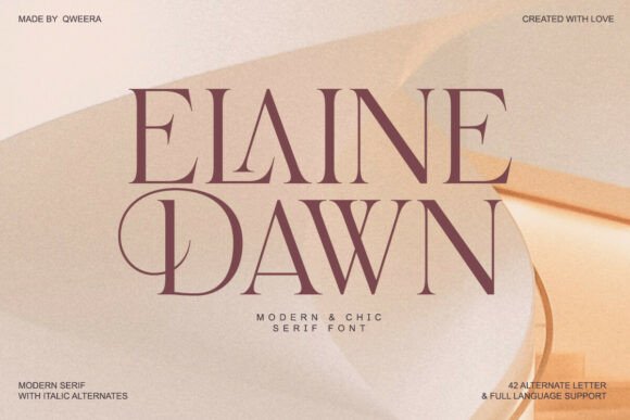 Elaine Dawn: The Modern Luxury Serif for Elegant Branding