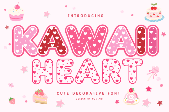 Enhance Your Brand with Kawaii Heart Font