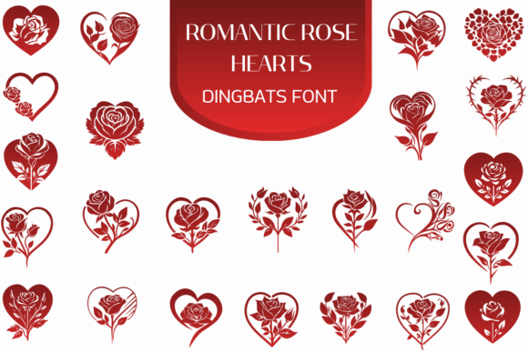Enhance Your Web Design with Romantic Rose Hearts Font