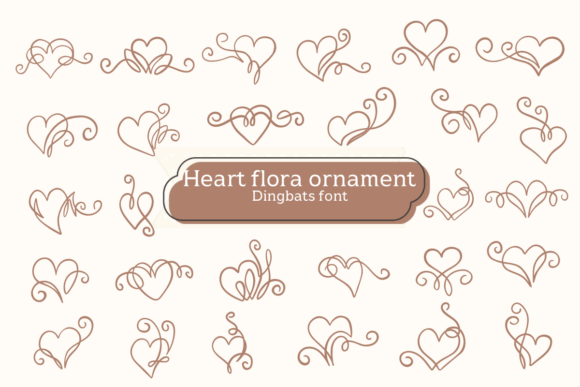 Heart Flora Ornament: A Delicate Font for Elegant Branding