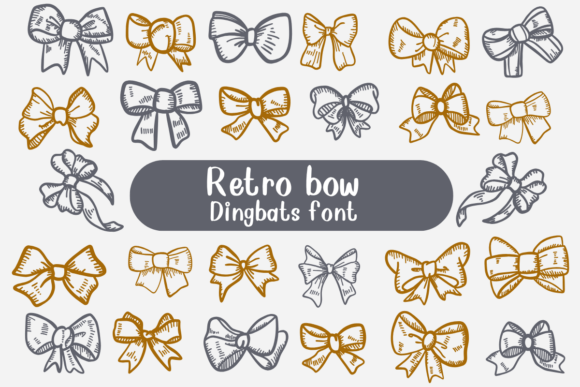 Retro Bow: A Vintage Dingbat Font for a Polished Brand