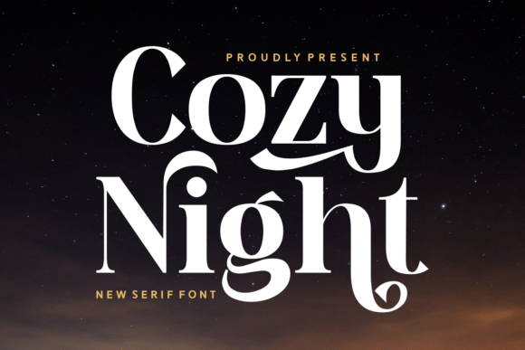 The Cozy Night Font: Elegance for Crafters and Shop Owners