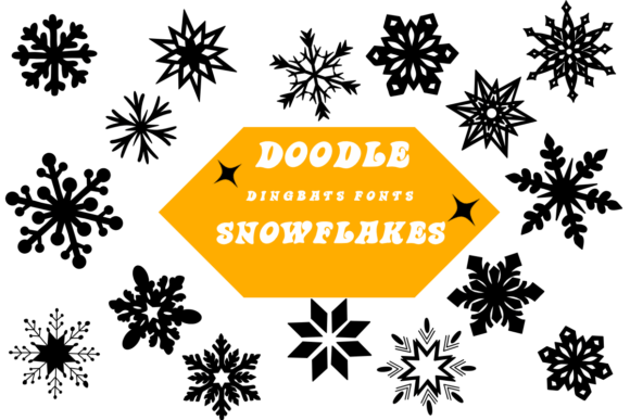 The Doodle Snowflakes Font for Web Design and Digital Branding