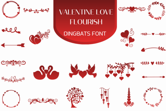 Valentine Love Flourish: A Unique Dingbats Font for Web Design