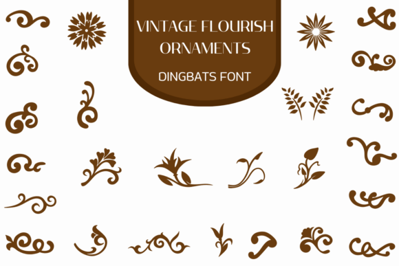 Vintage Flourish Ornaments: A Charming Font for Makers