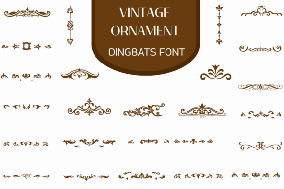 Vintage Ornament: A Stylish Dingbat Font for Web Design