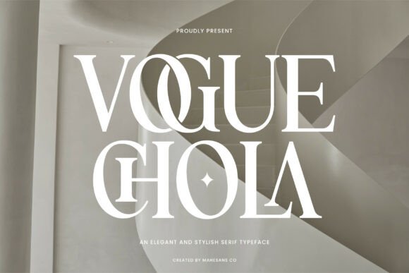 Voguechola Regular: A Refined Serif for Editorial Design